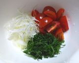 長ねぎと大葉とトマトのはんぺんピザ作り方1写真