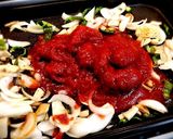 ホットプレートで唐揚げトマトパスタ作り方5写真