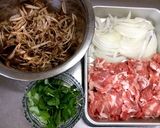 豚肉の柳川鍋風〜粉山椒をかけて作り方1写真