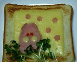 型抜きハムのチーズトースト作り方11写真