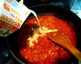 トマトとツナのクリームパスタ作り方5写真