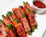 野菜のベーコン巻き巻き作り方4写真