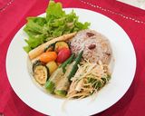 夏野菜とピリ辛ねぎ鶏のカラフルベジボウル作り方7写真