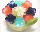 和菓子★あじさい（練り切り＋錦玉かん）作り方12写真