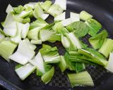 いかと青梗菜の焼きそば作り方2写真