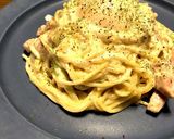 アスパラベーコン◎温泉玉子のカルボナーラ作り方19写真