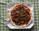 熊電キーマカレーを使ったお手軽カレーピザ作り方2写真