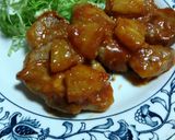 ハワイアンポークチャップ♪甘酸っぱく美味作り方7写真
