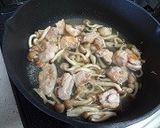 鶏肉とキャベツのクリームだしスープパスタ作り方4写真