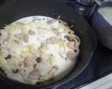 鶏肉とキャベツのクリームだしスープパスタ作り方6写真