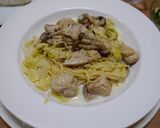 鶏肉とキャベツのクリームだしスープパスタ作り方7写真