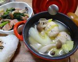 鶏団子と手羽元の白菜スープ作り方7写真