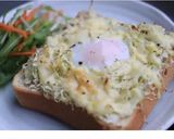 千切りキャベツ大量消費♪カレー巣ごもり卵作り方6写真