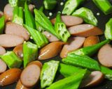 オクラとソーセージの炒め物♪作り方3写真