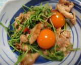 豆苗、トマトと豚肉の柚子トマトソース和え作り方16写真