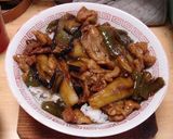 改良版＿なすと豚肉の甘辛炒め／スタミナ丼作り方25写真