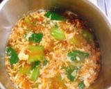 美味しいので是非♬ 青梗菜と卵の味噌汁作り方2写真