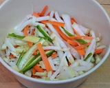 三色千切り野菜のレモン漬け作り方3写真
