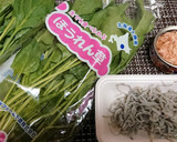 簡単【ほうれん草としらすのツナ醤油和え】作り方1写真