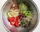 セロリ・茗荷・ミニトマトのわさポンサラダ作り方3写真