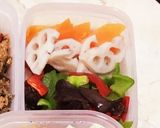 ズボラで愛♡中華味噌炒め弁当作り方1写真