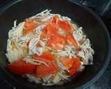 豚肉とトマトとえのき　だしパスタ作り方3写真