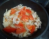 豚肉とトマトとえのき　だしパスタ作り方3写真
