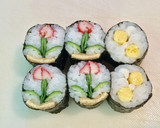 寿司型・模様巻き(野花とミツバチ)作り方18写真