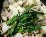 長芋と豚肉とししとうの炒め煮作り方6写真