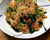 おかか香る鶏肉とほうれん草炒め作り方6写真