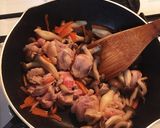 余り物で!豚こまと鶏肉のトマトクリーム煮作り方2写真