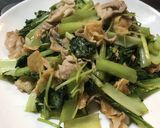 小松菜と豚肉のポン酢炒め作り方5写真