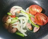 フライパン♥トマトパスタペペロンチーノ風作り方3写真