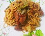 フライパン♥トマトパスタペペロンチーノ風作り方8写真