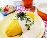 絶品!たらこクリームソースのオムライス作り方14写真