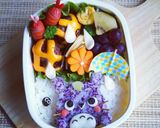 キャラ弁 傘さしトトロの梅雨弁当作り方7写真