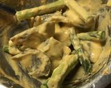 サクッと旨♬蒟蒻とアスパラのレッド天ぷら作り方3写真