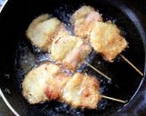 魚肉ソーセージと玉ねぎの串カツ作り方4写真