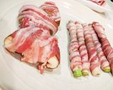 簡単時短♬椎茸とアスパラの肉巻きフライ作り方1写真