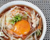 朝から元気！袋麺で作る！日の出朝ラーメン作り方7写真