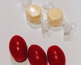 ミニトマトdeしましまカプレーゼ風♡*。作り方1写真