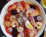 赤い野菜とエビの美ベジボウル作り方5写真