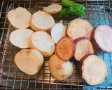 素揚げじゃがいもとさつまいもの明太バター作り方5写真