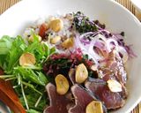 鰹と水菜の和風ベジボウル作り方3写真