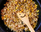 コーンたっぷり♪高菜ツナコーン炒飯♪作り方4写真