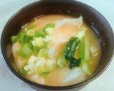 甘い♡キャベツの硬い所と小松菜のお味噌汁作り方5写真