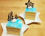 海のショートケーキ 簡単デコレーション作り方16写真