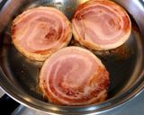 簡単☆ハムステーキとパン作り方1写真