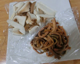 ゼンマイとエリンギの豚肉炒め作り方1写真