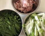 白菜とニラと豚バラの卵とじ!作り方1写真